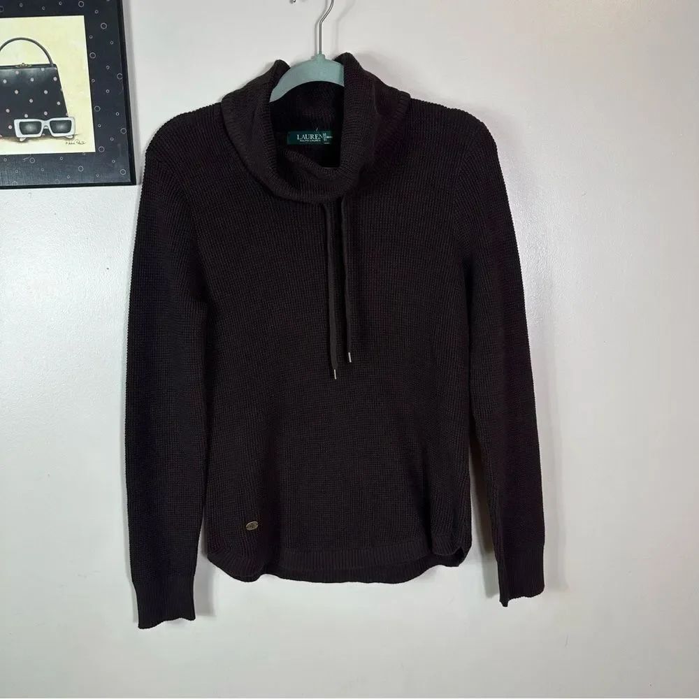 Ralph Lauren Dark Brown Cowl Neck Sweater